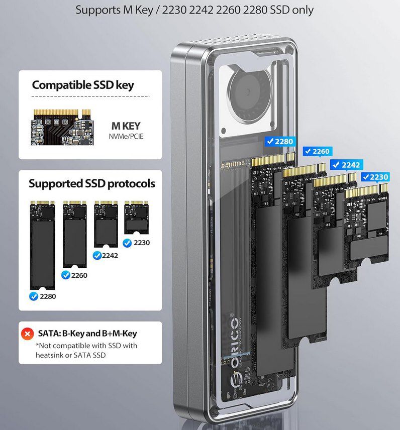 ⏫ ORICO 40Gbps M.2 NVMe SSD Gehäuse, USB4 NVMe Gehäuse für 54,90€ (statt 90€) ⏫ ORICO 40Gbps M.2 NVMe SSD Gehäuse, USB4 NVMe Gehäuse für 54,90€ (statt 90€)