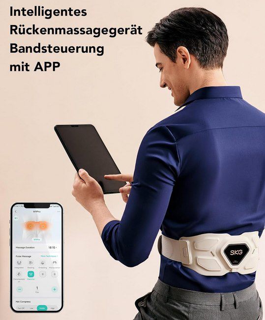 😊 SKG Wärmegürtel mit 3 Vibrations  & 9 Massagemodi für 101,99€ (statt 170€)