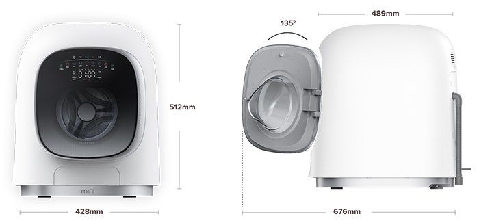 👕 roborock Zeo Mini Waschtrockner 1/0,5kg mit Niedertemperatur Trocknung für 399€ (statt 429€)