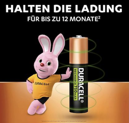 🪫👉🏻🔋 8x Duracell wiederaufladbare AAA Akkus für 17,99€ (statt 24€)