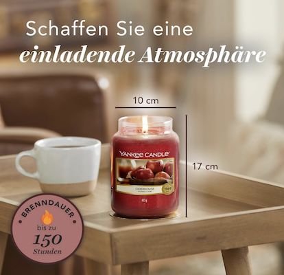 🍎 623g Yankee Candle Ciderhouse Duftkerze im Glas für 24,39€ (statt 35€)