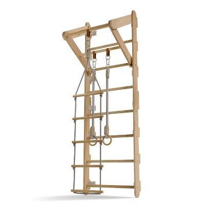 🪜 Juskys Sprossenwand mit Seil, Ringen und Klimmzugstange für 89,99€ (statt 180€)