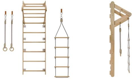 🪜 Juskys Sprossenwand mit Seil, Ringen und Klimmzugstange für 89,99€ (statt 180€)