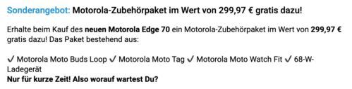 🧨🔥 Motorola Edge 70 512GB mit Zubehör für 99€ mit Vodafone Allnet 100GB für 19,99€ ➡️ fette 430€ Gewinn