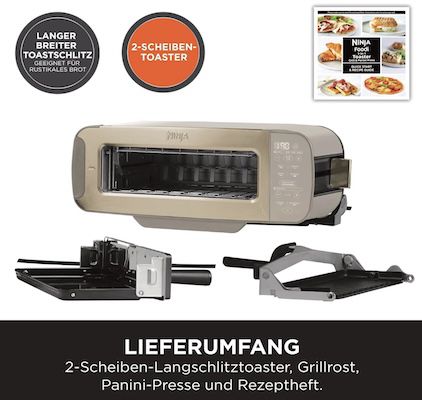 🥷🥪 Ninja Foodi 3 in 1 Toaster für 129,99€ (statt 180€)