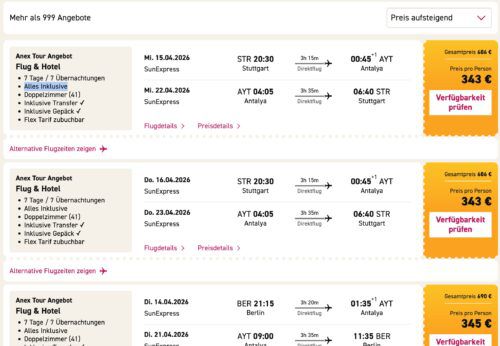 ☀️ 1 Woche Alanya im ⭐⭐⭐⭐ Hotel (95%) ➡️ inkl. Flüge, Transfers & All Inklusive ab 343€ p.P.