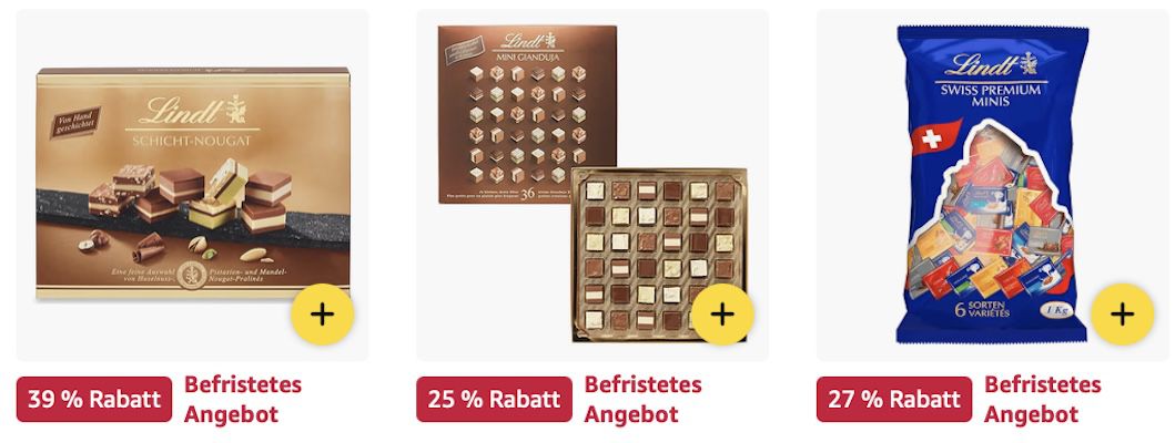 🤤🍫 Amazon: Lindt Produkte stark reduziert z.B. Hochfein Pralinés-Schachtel für 18,59€ (statt 25€) 🤤🍫 Amazon: Lindt Produkte stark reduziert z.B. Hochfein Pralinés Schachtel für 18,59€ (statt 25€)