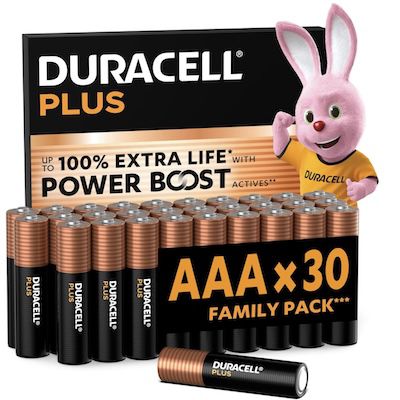 🔋 30x Duracell Plus AAA-Batterien für 21,84€ (statt 28€)