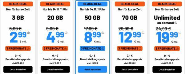 🔥 Sim.de Black Deal! Allnet Flat mit 50GB 5G ➡️ für 8,99€ mtl. + keine Anschlussgebühr