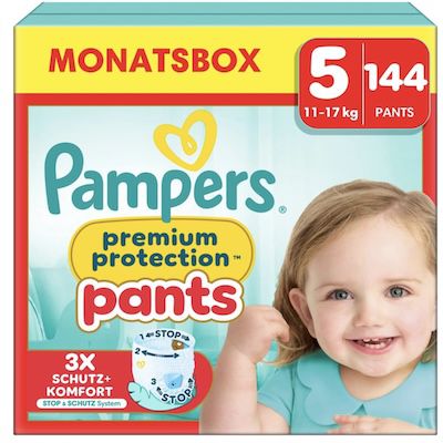 👼🏻 144x Pampers Premium Protection Pants in Größe 5 für 45€ (statt 63€)