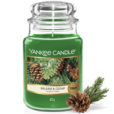 623g Yankee Candle Balsam & Cedar Duftkerze im Glas für 19,99€ (statt 35€)