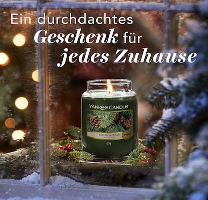 623g Yankee Candle Balsam & Cedar Duftkerze im Glas für 19,99€ (statt 35€) 623g Yankee Candle Balsam & Cedar Duftkerze im Glas für 19,99€ (statt 35€)