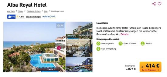 ☀️ Alba Royal Colakli (HC 97%) Side 🏖️ 1 Woche inkl. Flügen, Transfers, AI ab 414€ p.P. ☀️ Alba Royal Colakli (HC 97%) Side 🏖️ 1 Woche inkl. Flügen, Transfers, AI ab 414€ p.P.