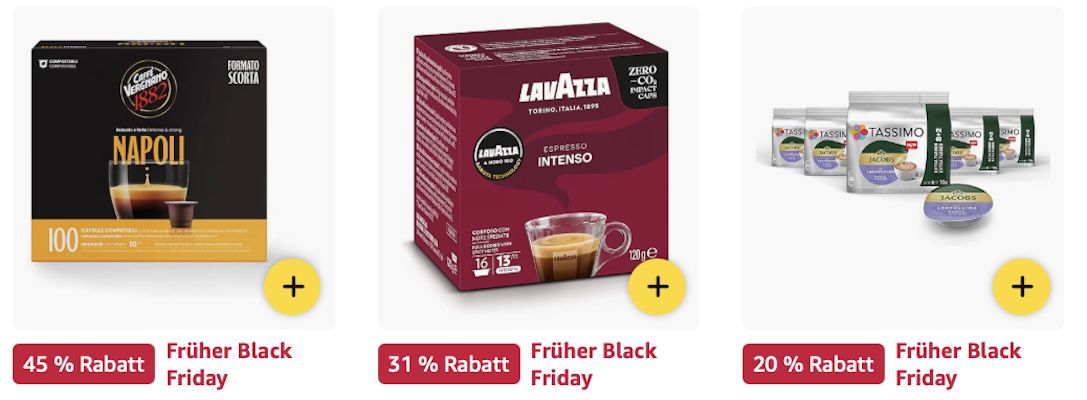 🔝☕️ Amazon: Kaffeebohnen, Pads & Kapseln stark reduziert z.B. Lavazza Qualita Rossa für 16€ (statt 22€)