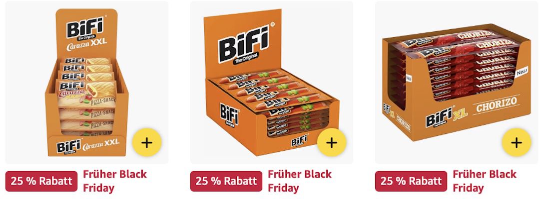 🌭😋 Amazon: BiFi Produkte stark reduziert z.B. 24x 70g XXL Salami Snack für 27€ (statt 40€) 🌭😋 Amazon: BiFi Produkte stark reduziert z.B. 24x 70g XXL Salami Snack für 27€ (statt 40€)