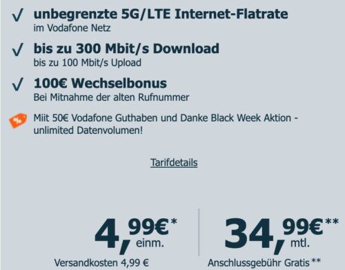 📱 Google Pixel 10 für 4,95€ + Vodafone unlimited 5G für 34,99€ ➡️ 150€ Bonus   eff. 2,95€ mtl.