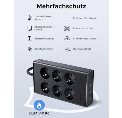 UGREEN 10-in-1 Mehrfachsteckdose für 19,91€ (statt 26€) UGREEN 10 in 1 Mehrfachsteckdose für 19,91€ (statt 26€)