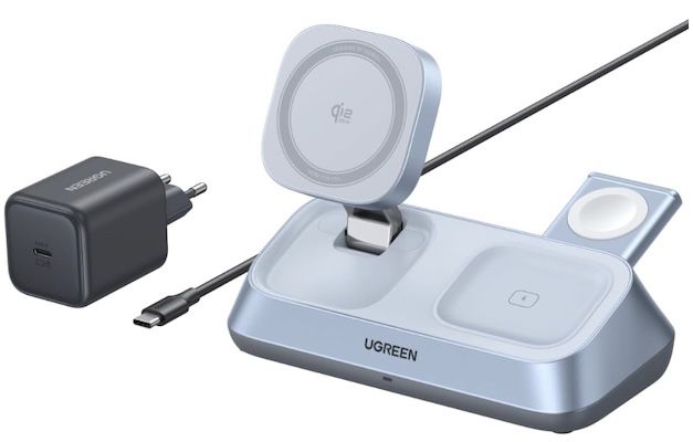 UGREEN MagFlow 3 in 1 Wireless Desktop Charger mit 25W für 89,99€ (statt 140€)