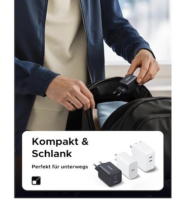 UGREEN 3 in 1 Schnellladegerät mit 45W für 12,99€ (statt 18€)