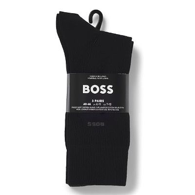 🧨 Hugo BOSS 3er-Pack Socken „RS Uni CC“ in Schwarz 43 -46 🔥 für 11€ (statt 22€)