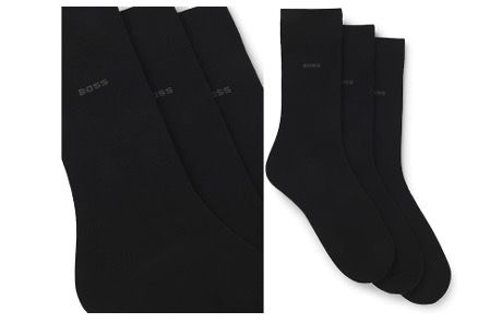 🧨 Hugo BOSS 3er Pack Socken RS Uni CC in Schwarz 43  46 🔥 für 11€ (statt 22€)