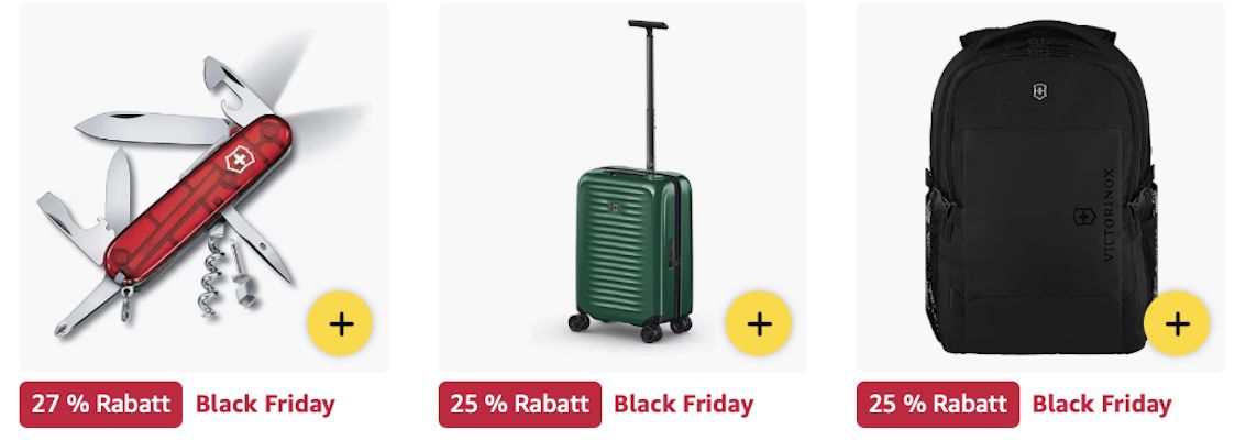 🇨🇭🔝⚔️ Amazon: Victorinox Black Week Sale z.B. 11 tlg. Messerblock für 174€ (statt 220€)