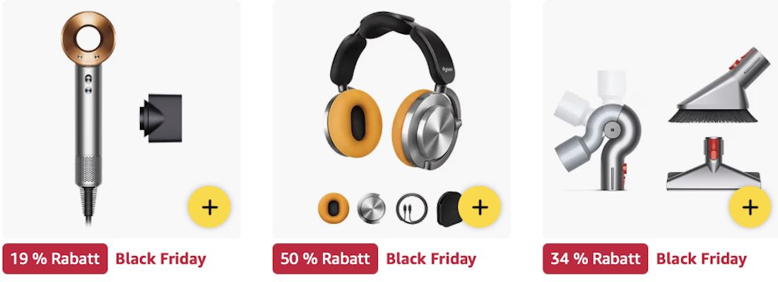 🤑 Amazon: Dyson Black Week Sale z.B. OnTrac kabelloser Kopfhörer für 249€ (statt 299€)