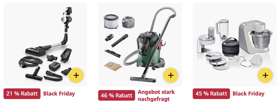 🏡 Amazon: Bosch Smart Home & DIY Black Week Sale z.B. Nass  & Trockensauger für 89€ (statt 103€)