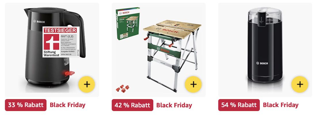 🏡 Amazon: Bosch Smart Home & DIY Black Week Sale z.B. Nass  & Trockensauger für 89€ (statt 103€)