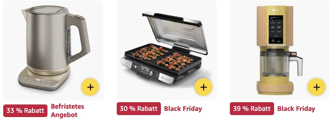 🔝🥷 Amazon: Ninja Geräte im Black Week Sale z.B. 3 in 1 Kaffeemaschine für 436€ (statt 500€)