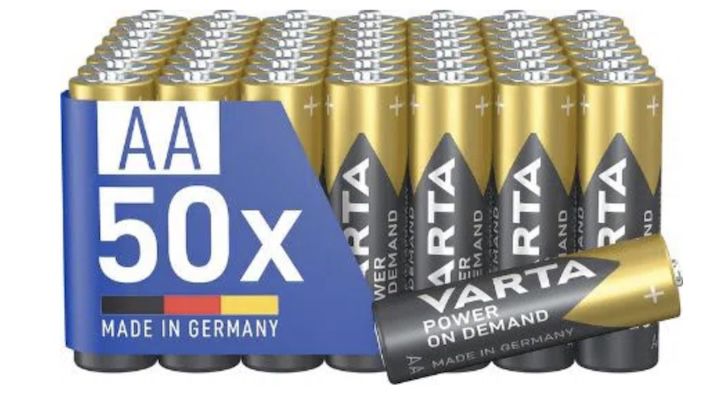 🔝🔋 Amazon: Energizer , Varta  & Duracell Batterien im Black Week Sale z.B. 50x Varta AA Batterien für 18€ (statt 24€)