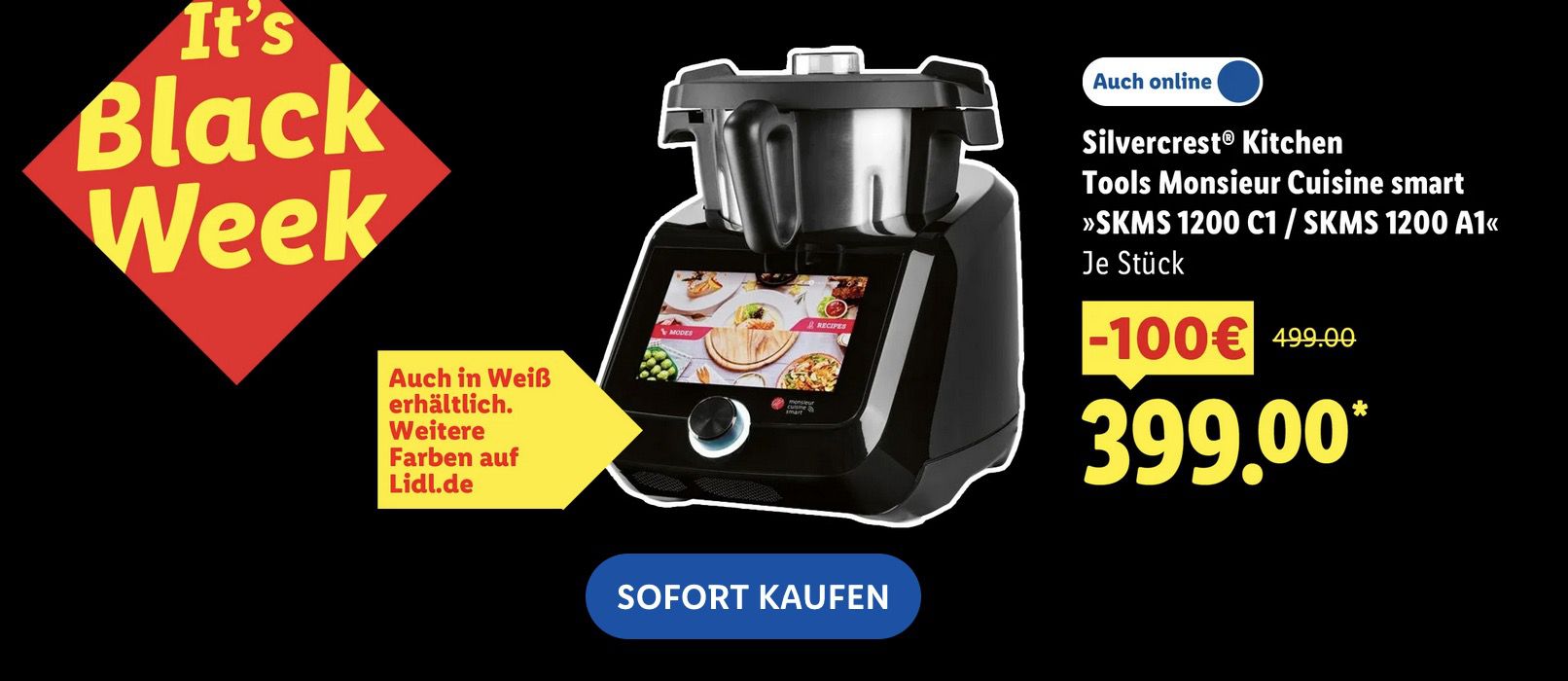👨‍🍳 Nur bis morgen: Monsieur Cuisine smarte Küchenmaschine für 399€ (statt 499€)