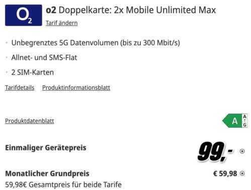 🍏 Apple iPhone 17 Pro Max für 99€ ➡️ 2x O2 Unlimited Max 300Mbit zusammen 59,98€ mtl. 🍏 Apple iPhone 17 Pro Max für 99€ ➡️ 2x O2 Unlimited Max 300Mbit zusammen 59,98€ mtl.