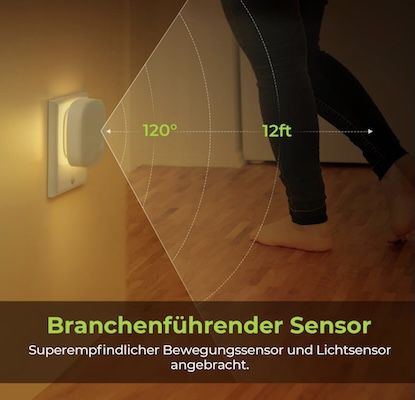 2x Auvon Nachtlicht Steckdose mit Bewegungssensor für 14,51€ (statt 18€) 2x Auvon Nachtlicht Steckdose mit Bewegungssensor für 14,51€ (statt 18€)