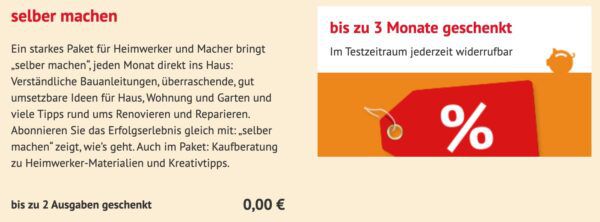🗞️ 2 Ausgaben selber machen 🗜️ für 0€ (statt 10,50€)   aktiv kündigen!
