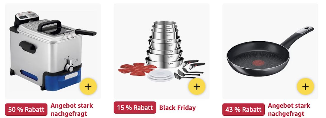 Amazon: Tefal & Emsa Produkte stark reduziert z.B. Tefal Pizzaofen für 265€ (statt 305€)