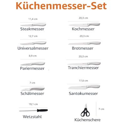 🔪 Amazon Basics 18-tlg. Edelstahlmesser-Set für 45,58€ (statt 55€) 🔪 Amazon Basics 18 tlg. Edelstahlmesser Set für 45,58€ (statt 55€)