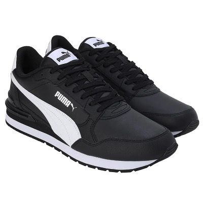 👟 PUMA Unisex St Runner V4 LSneaker aus Leder in Schwarz und Weiss für 32,95€ (statt 46€)