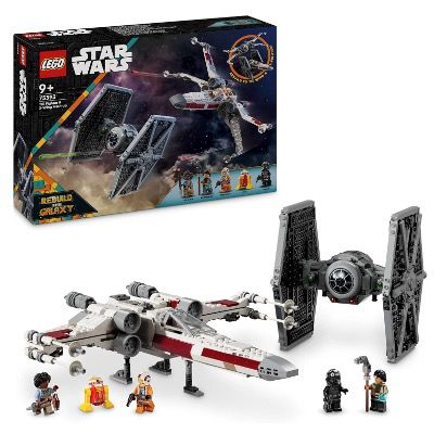⭐ LEGO Star Wars 75393 TIE Fighter & X-Wing mit 2 Raumschiffen für 55€ (statt 87€)