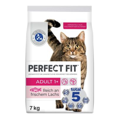 😺 PERFECT FIT Adult Trockenfutter Lachs für Katzen ab 1 Jahr im 7kg Sack ab 22,39€ (statt 31€)