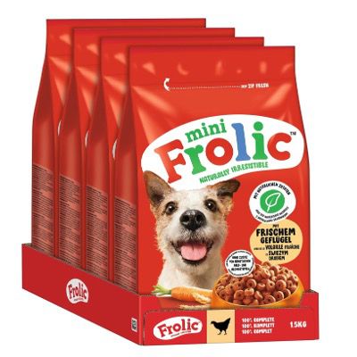 🐓💨 🐕 4x Mini-Frolic Trockenfutter mit frischem Geflügel je 1,5kg ab 14,48€ (statt 19€)