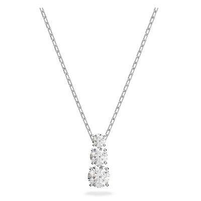 💎 Swarovski Stilla Attract Trilogy Anhänger rhodiniert in Rund mit Kette für 54€ (statt 65€)