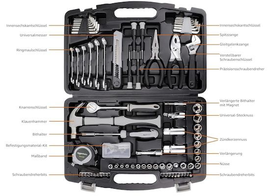 Amazon Basics 131 tlg. Handwerkzeug Set für 30,31€ (statt 41€)