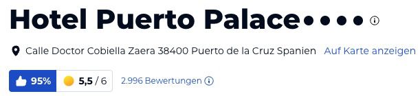 ☀️Hotel Puerto Palace 🏖️ (HC 95%) Teneriffa ➡️ 1 Woche inkl. Flüge, Transfers, HP ab 710€ ☀️Hotel Puerto Palace 🏖️ (HC 95%) Teneriffa ➡️ 1 Woche inkl. Flüge, Transfers, HP ab 710€