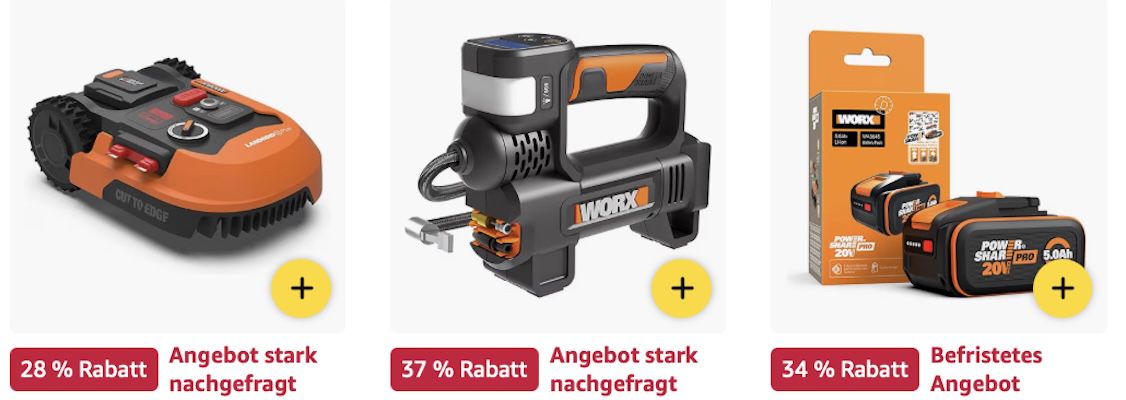 🏡🪴 Amazon: WORX Sale 👉🏻 Arbeitsleuchte für 51€ (statt 64€)