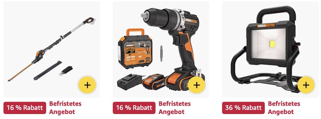 🏡🪴 Amazon: WORX Sale 👉🏻 Arbeitsleuchte für 51€ (statt 64€)