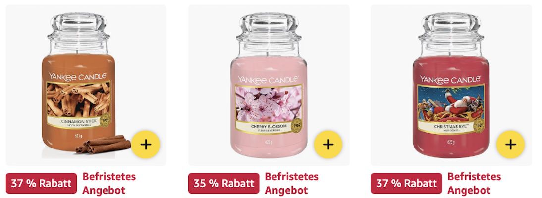 🔝🕯️ Amazon: Yankee Candle Sale z.B. Cinnamon Stick für 21€ (statt 36€)