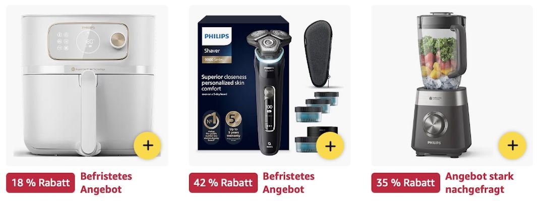 🥪🍗🍻 Amazon: Philips Megasale z.B. Dual Basket Airfryer für 130€ (statt 170€)