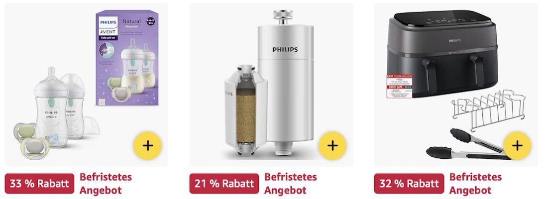 🥪🍗🍻 Amazon: Philips Megasale z.B. Dual Basket Airfryer für 130€ (statt 170€)