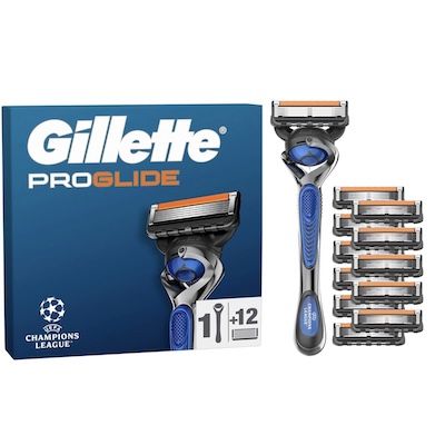 🔝🤑🪒 Amazon: Gillette im Sale 👉🏻 12er Systemklingen „UEFA Champions League“ für 29€ (statt 45€)